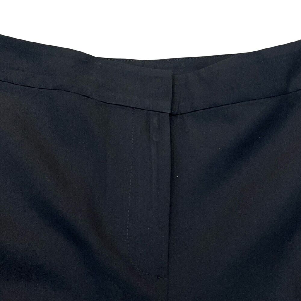 St John Caviar Straight Leg Trousers Size 6 Black Classic Career Quiet Luxury - Picture 5 of 8